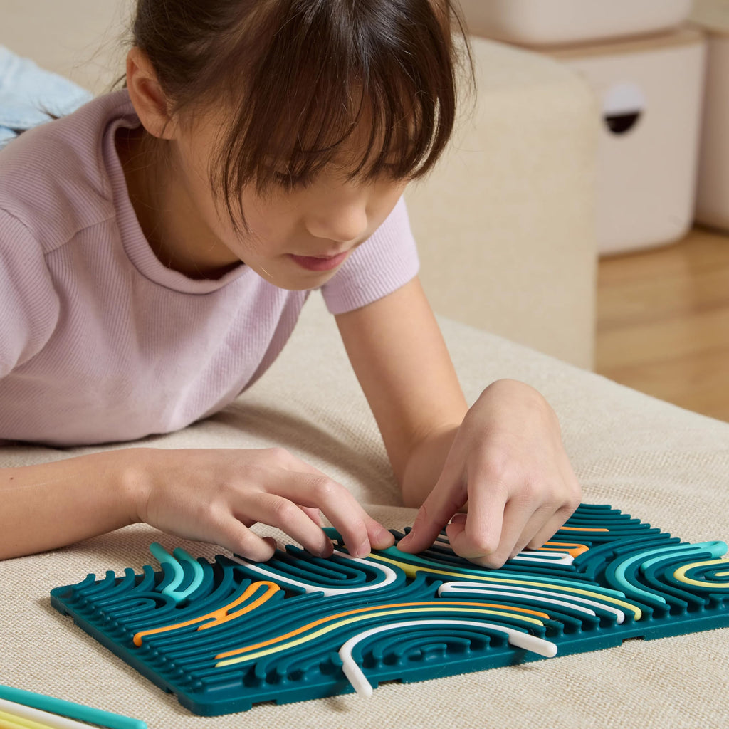 Expandable Silicone Sensory Fidget Activity Board for Kids