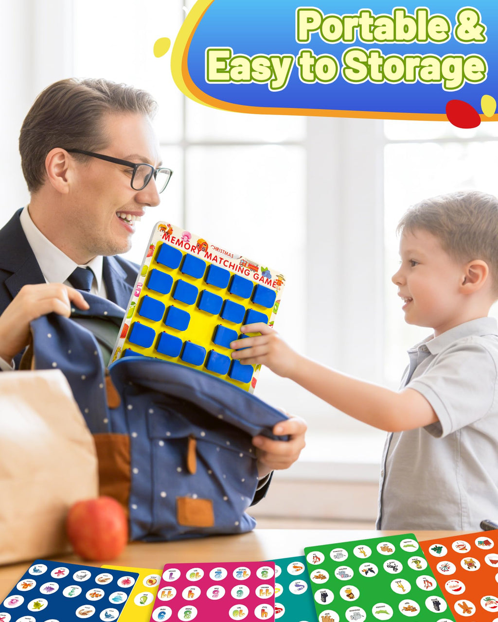 Matching Memory Game for Kids, Travel Toys Games Activities for 3-5 4-8