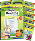 Kindergarten 180-Day Practice Workbook Set, 8 Books