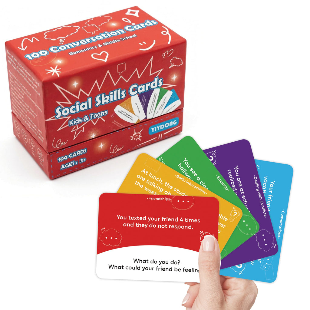 100 Social Skills Conversation Cards for Kids & Teens