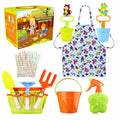 Kids Gardening Tool Set with Tote, Apron & Watering Can