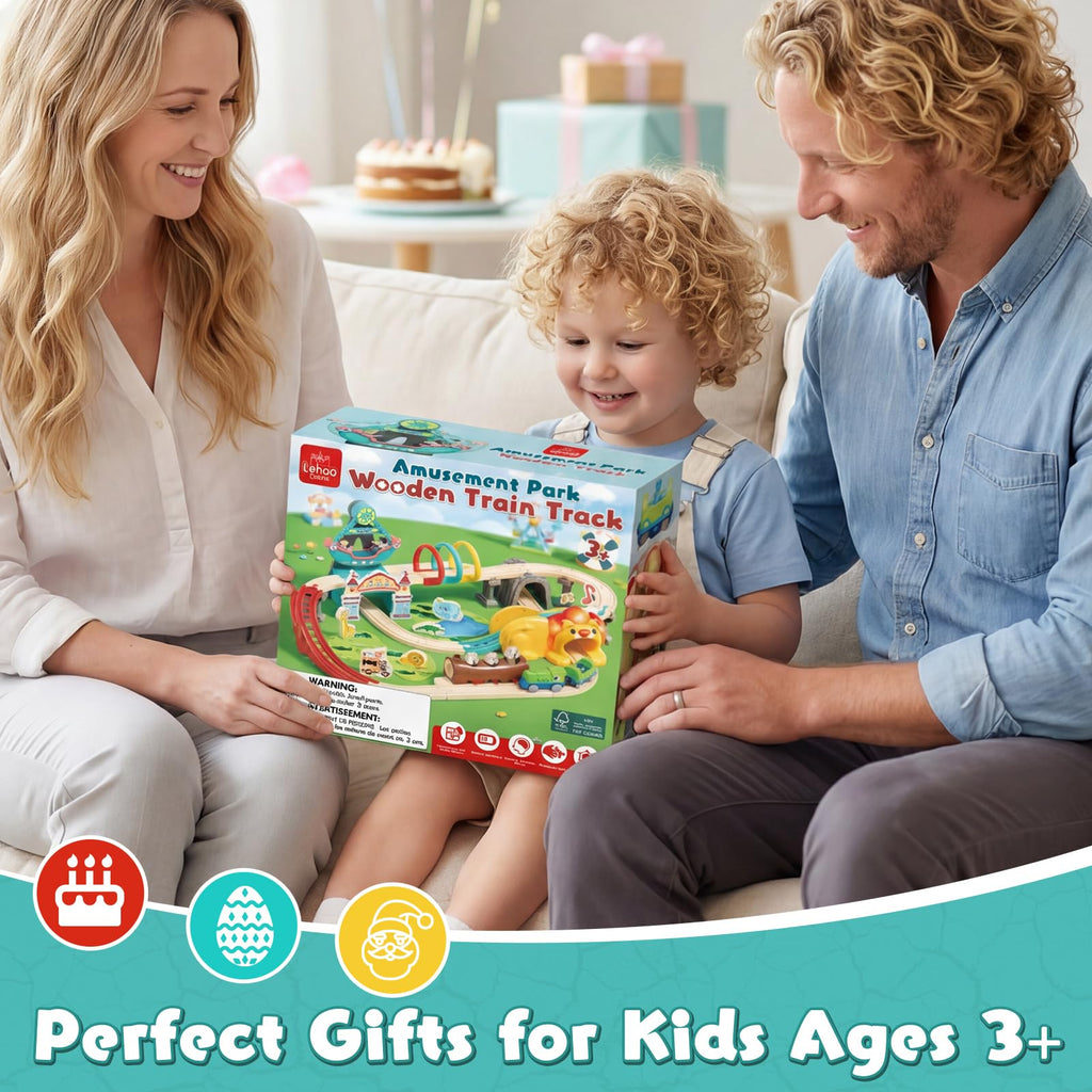 Lehoo Castle Train Set for Toddlers