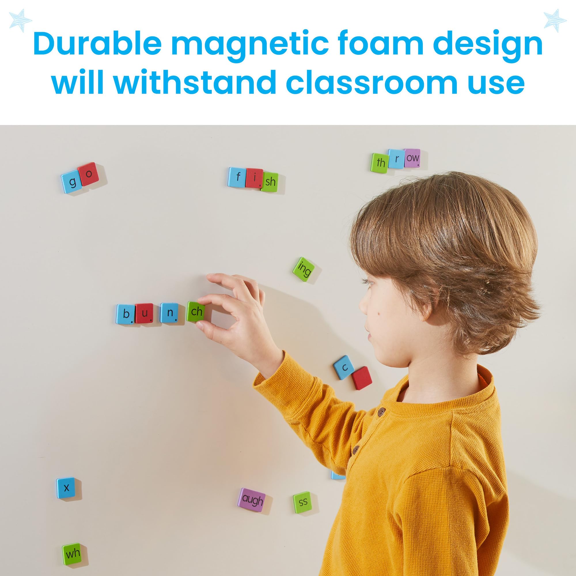 hand2mind Phonics Word-Building Magnetic Letter Tiles, Set of 6, Ages 3+