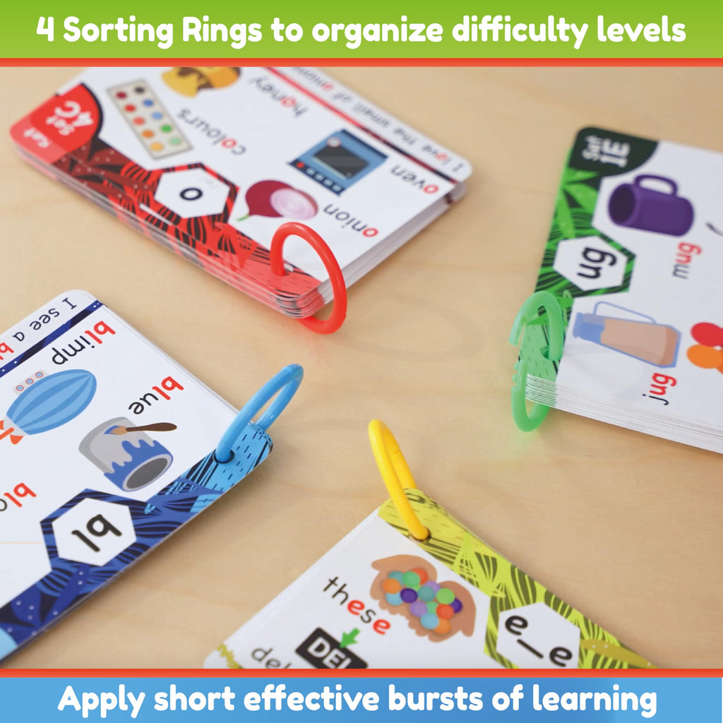 THE BAMBINO TREE Phonics Flash Cards - Learn to Read in 20 Phonic Stages
