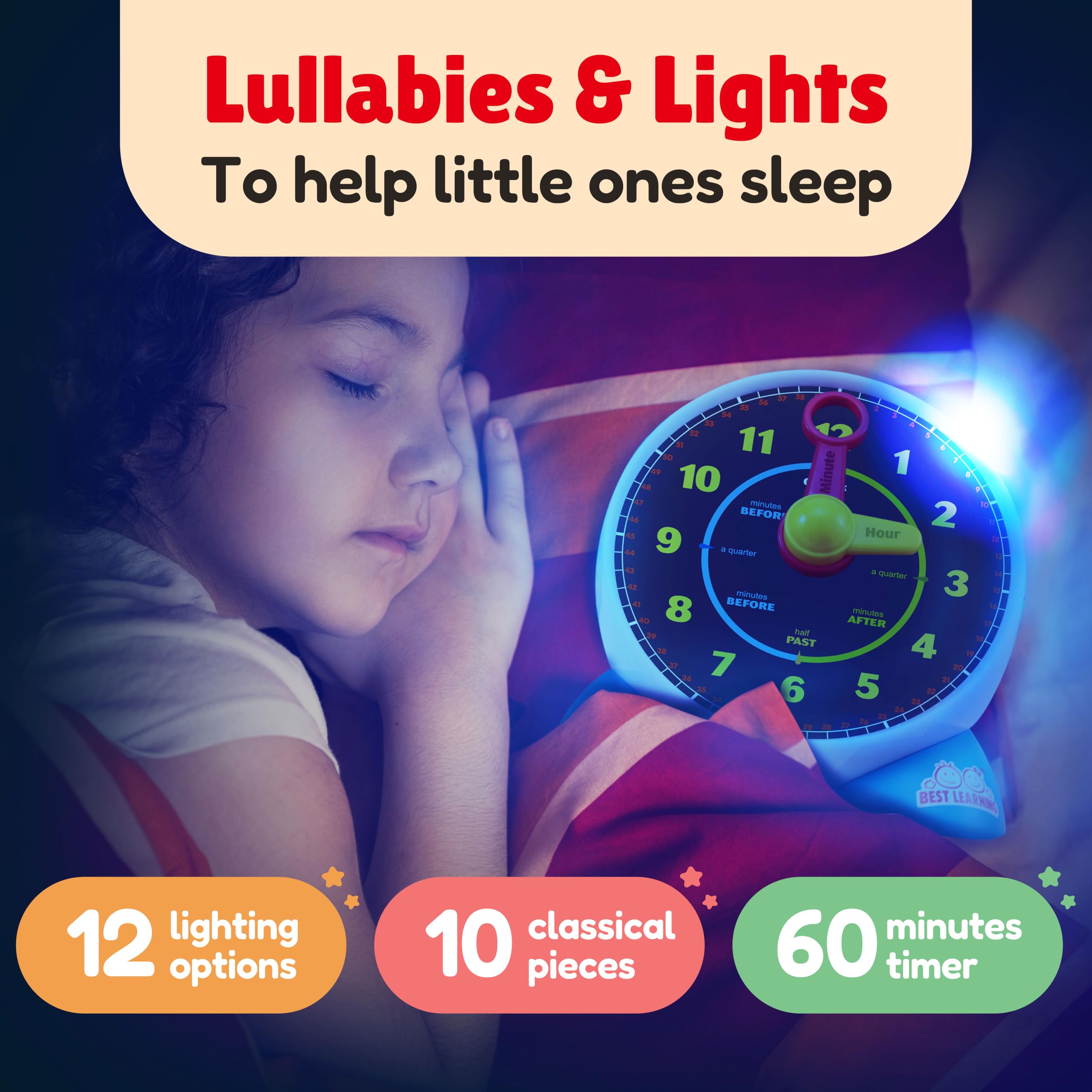 Talking Learning Clock for Kids with Time Teaching Activities