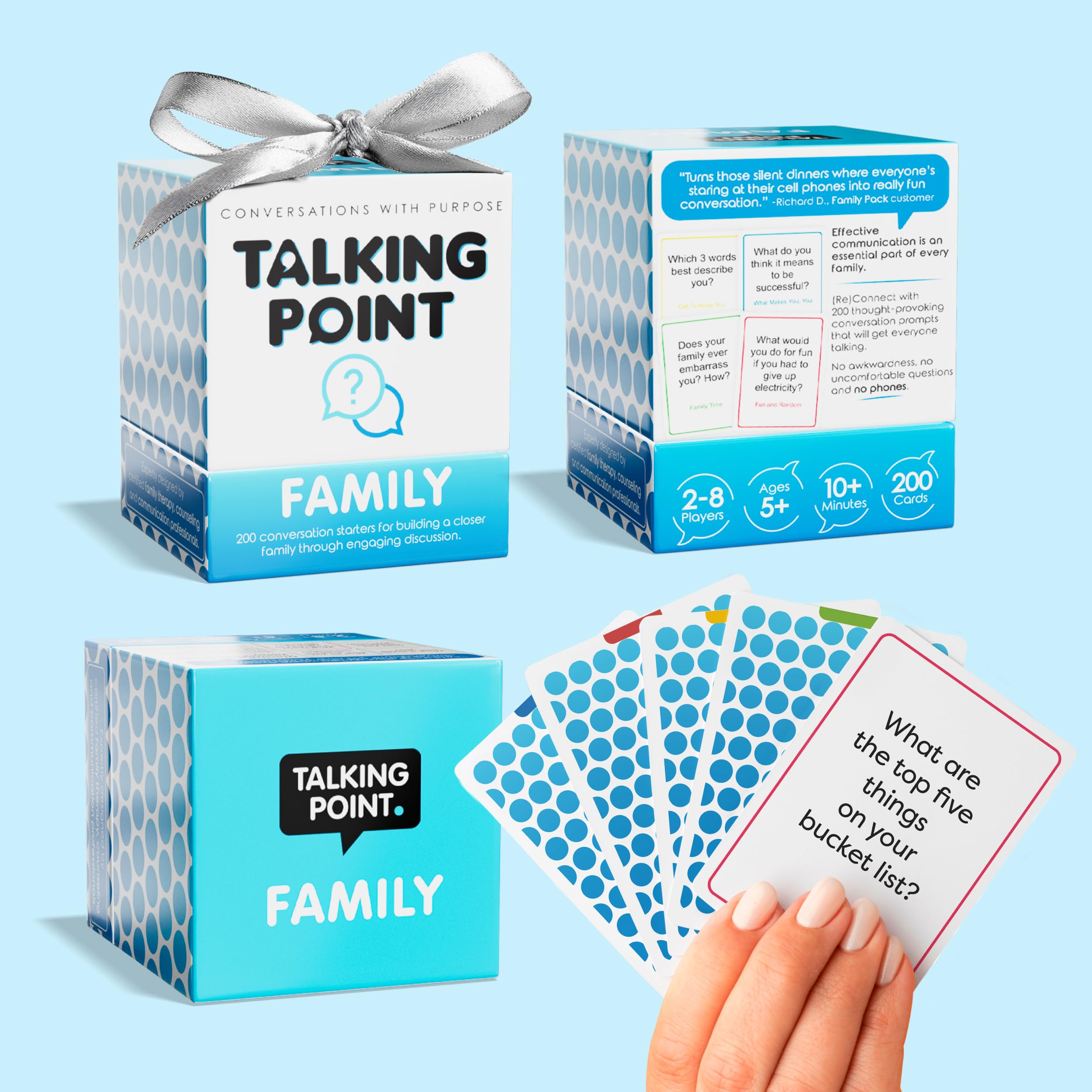 200 Family Conversation Cards for Kids, Teens & Adults