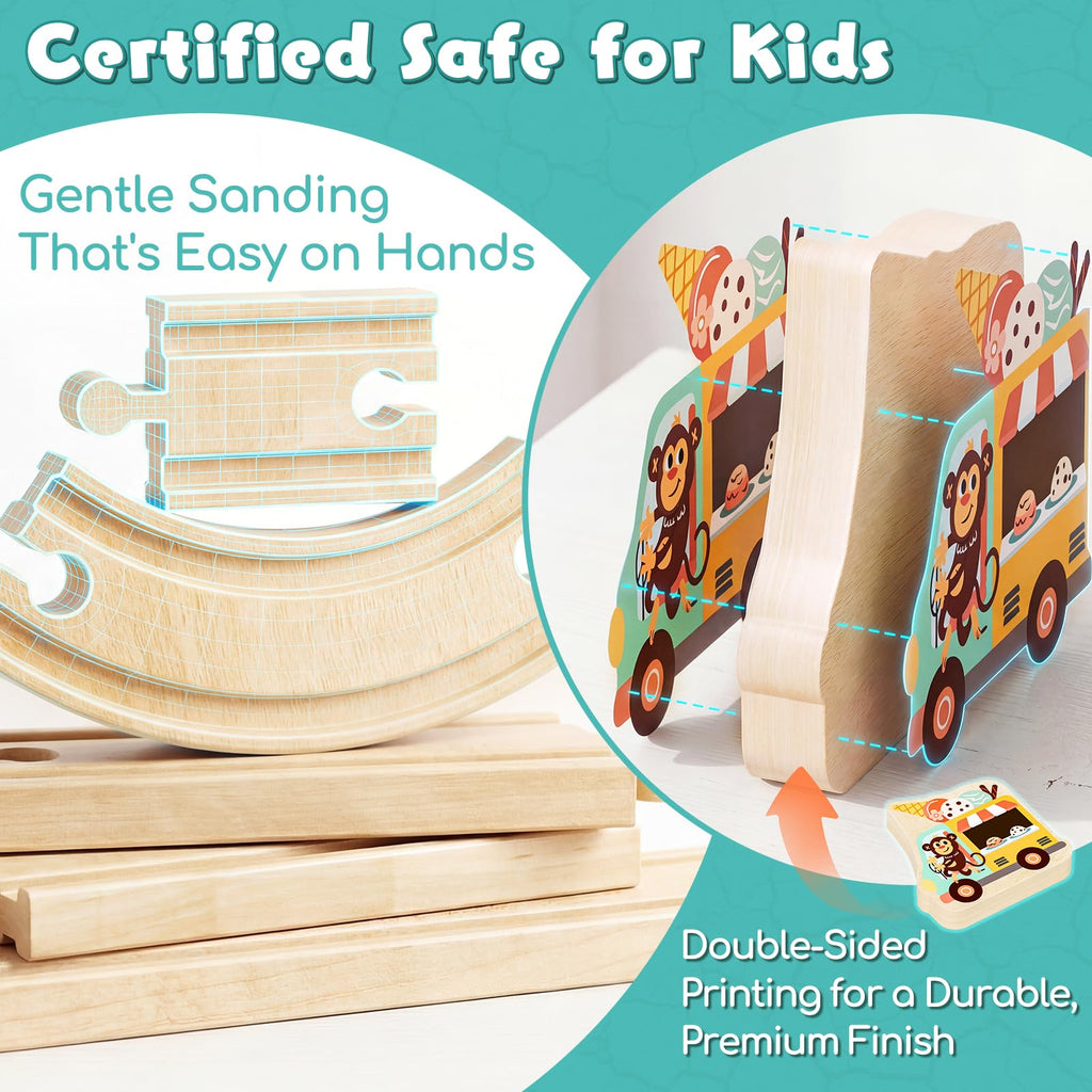 Lehoo Castle Train Set for Toddlers