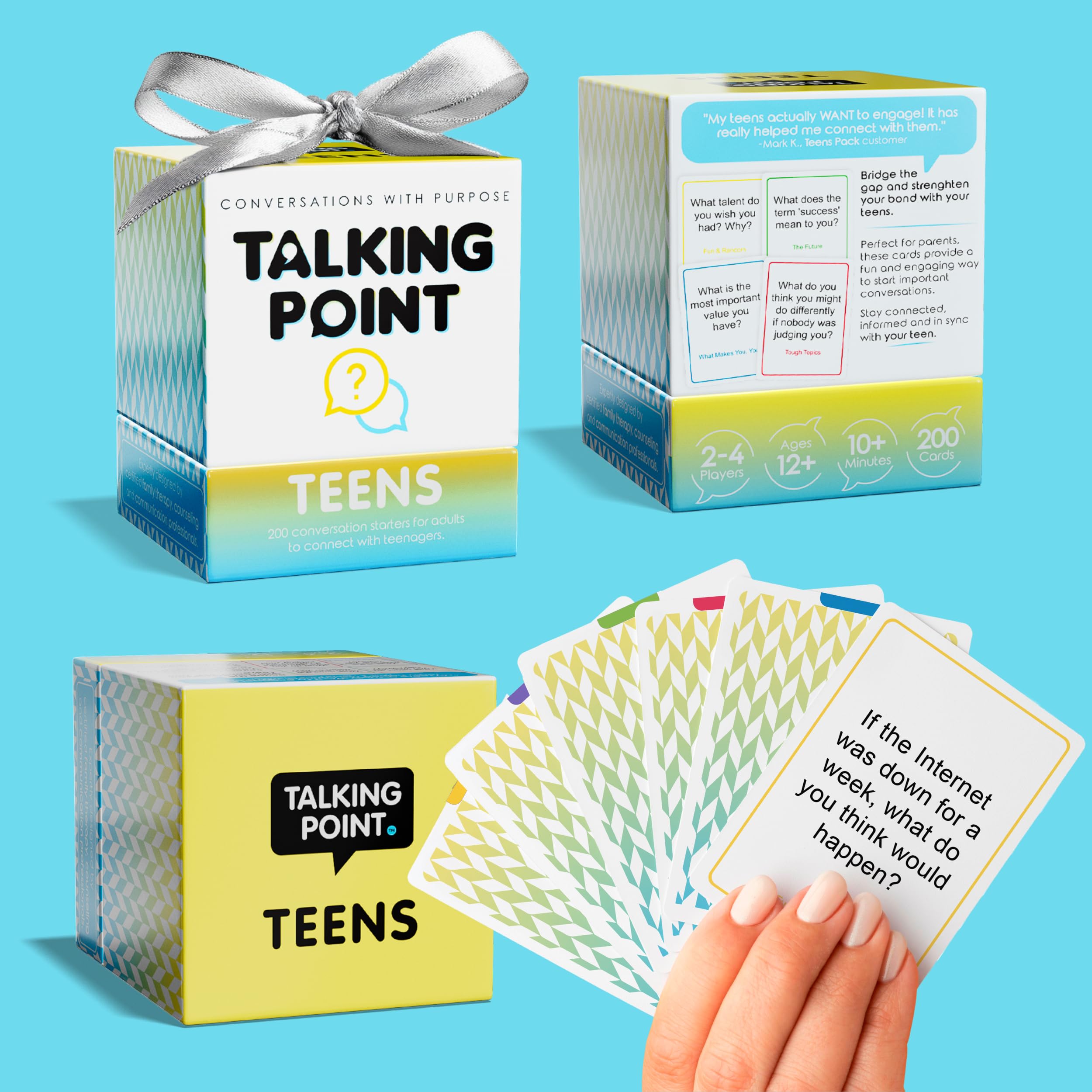 200 Teen Conversation Cards for Therapy & Social Skills