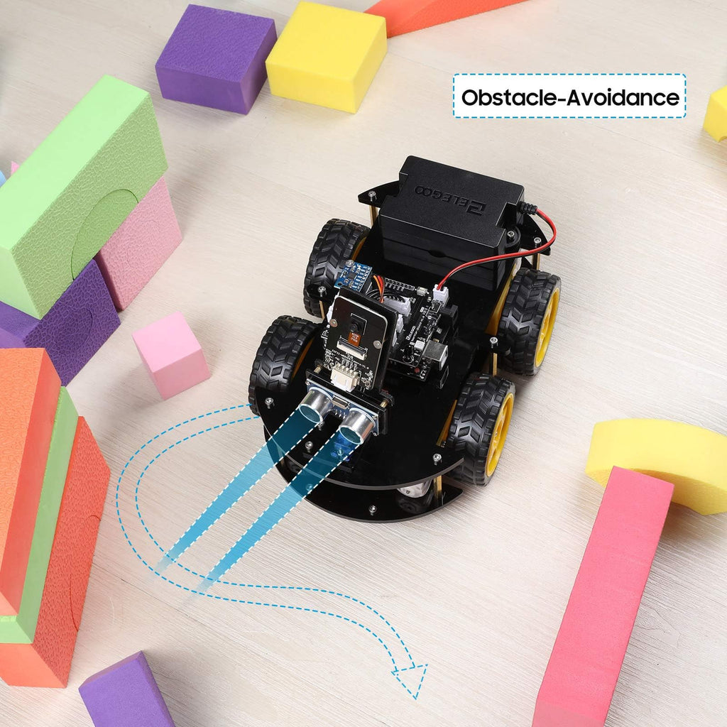 ELEGOO UNO R3 Smart Robot Car Kit V4 with Camera, Compatible with Arduino