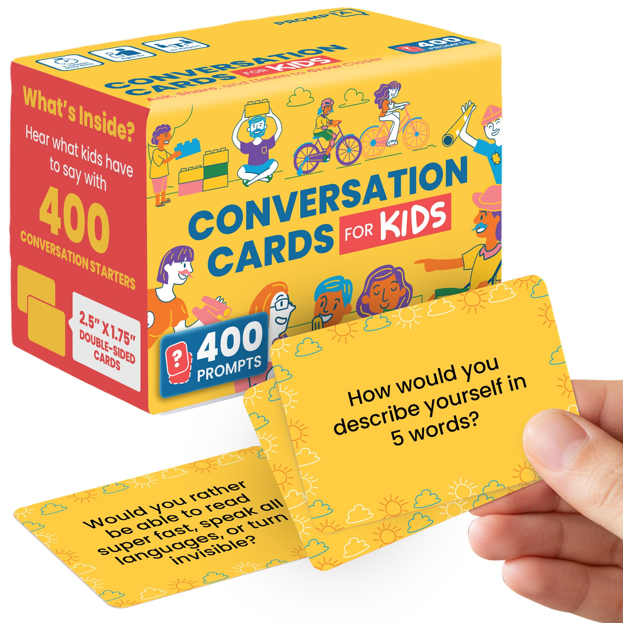 400 Family Conversation Cards for Kids & Social Skills