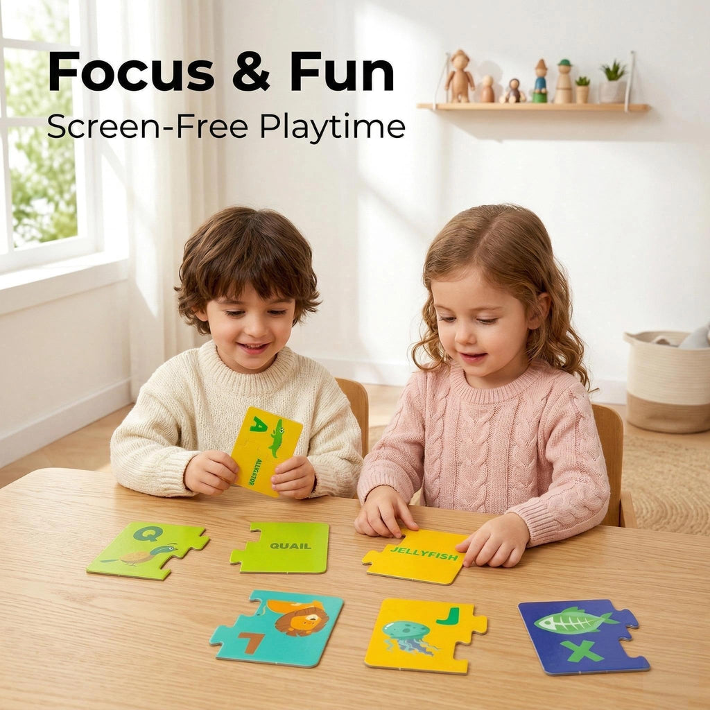 Alphabet Number Matching Puzzle Cards for Toddlers Learning Cognitive