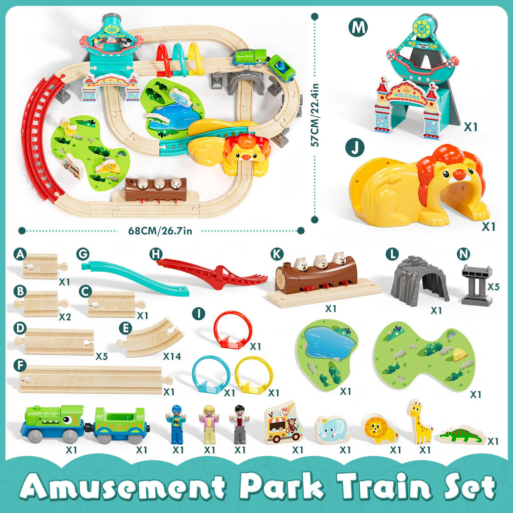 Lehoo Castle Train Set for Toddlers
