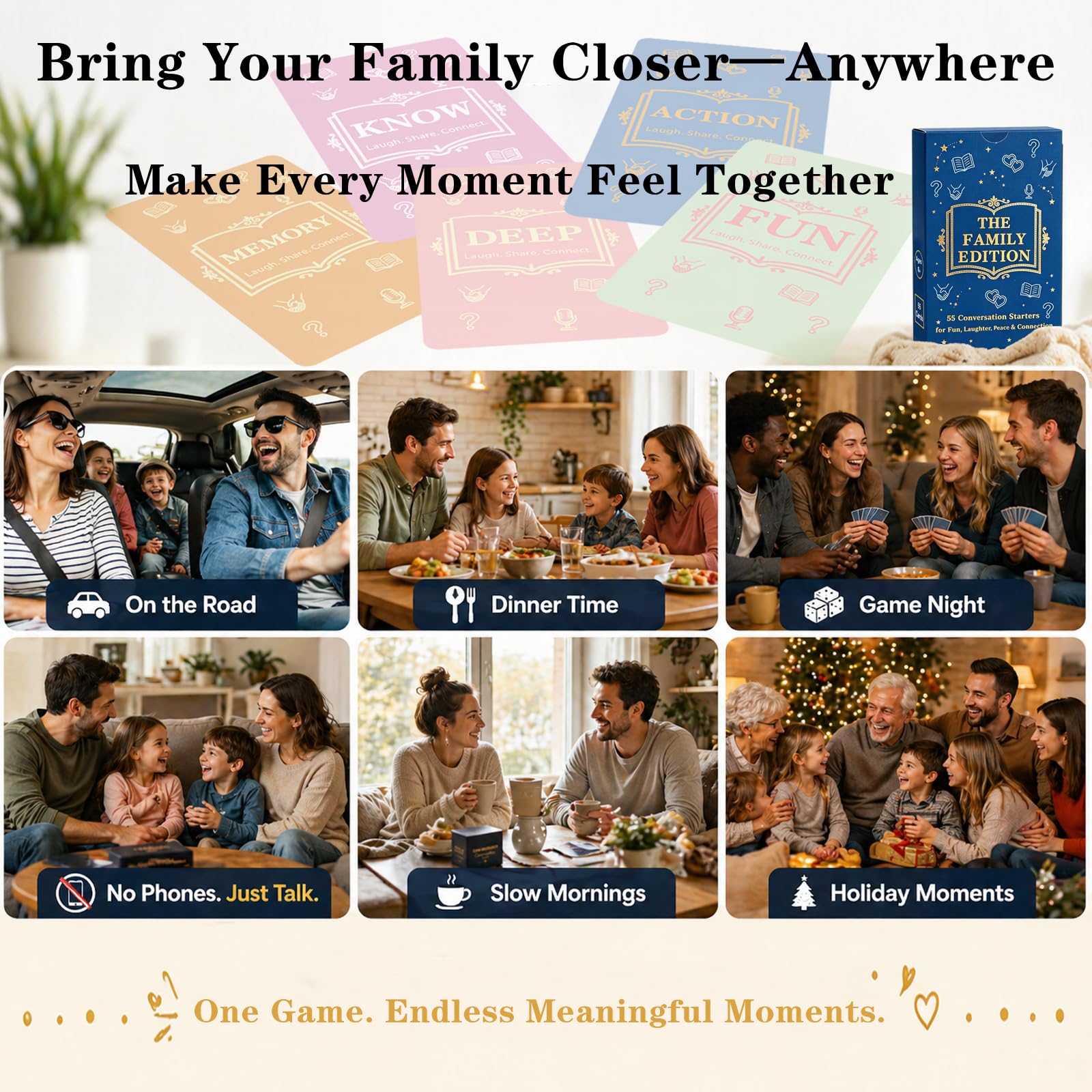 Couples Conversation Starter Cards for Date Night, 54 Pack