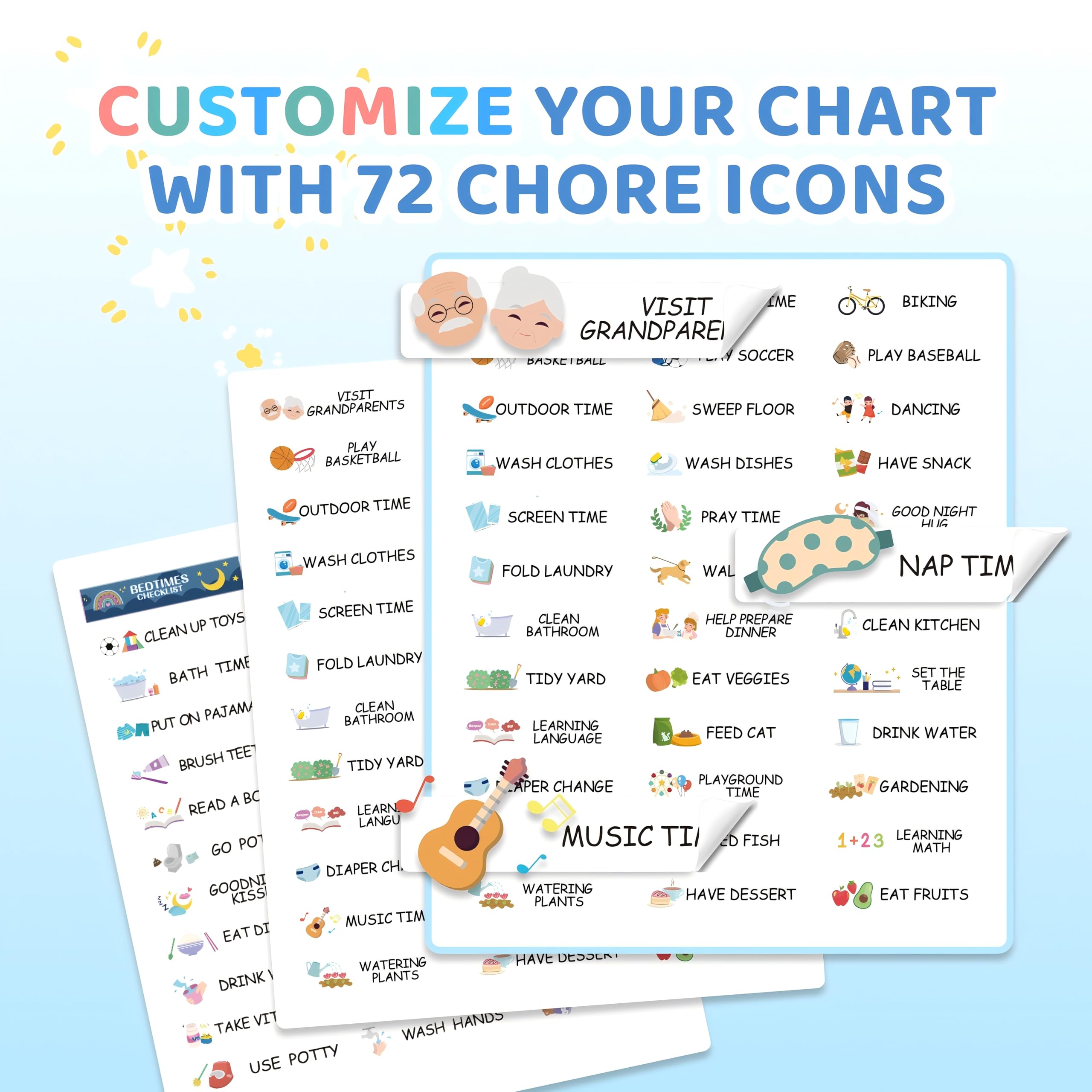 3-in-1 Magnetic Routine & Chore Chart for Kids