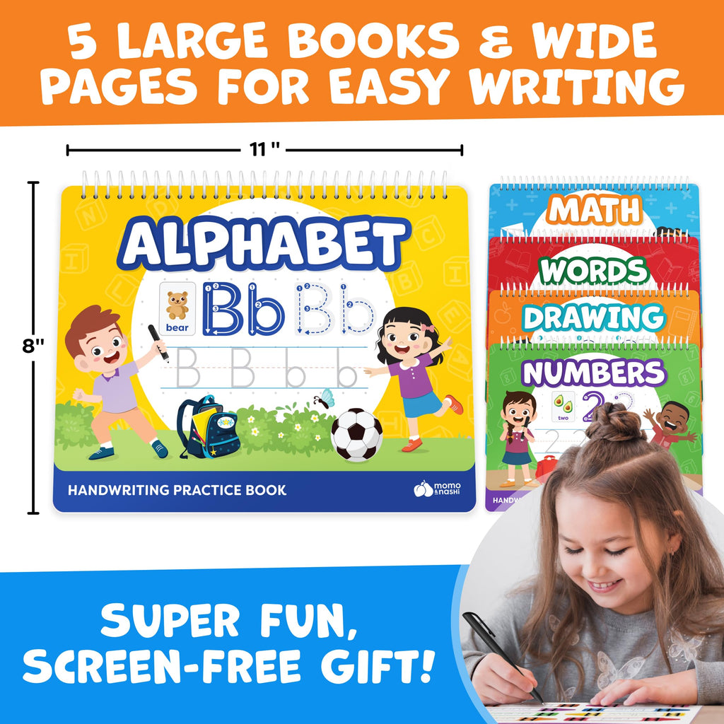 Magic Grooved Writing Practice Books for Kids 3-7