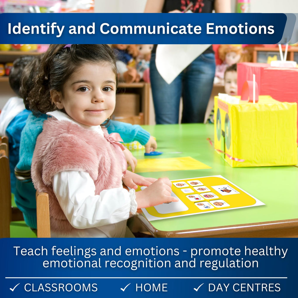 Feelings Chart for Kids with Autism, A4 Emotion Board – ‘I Feel…’ (English)