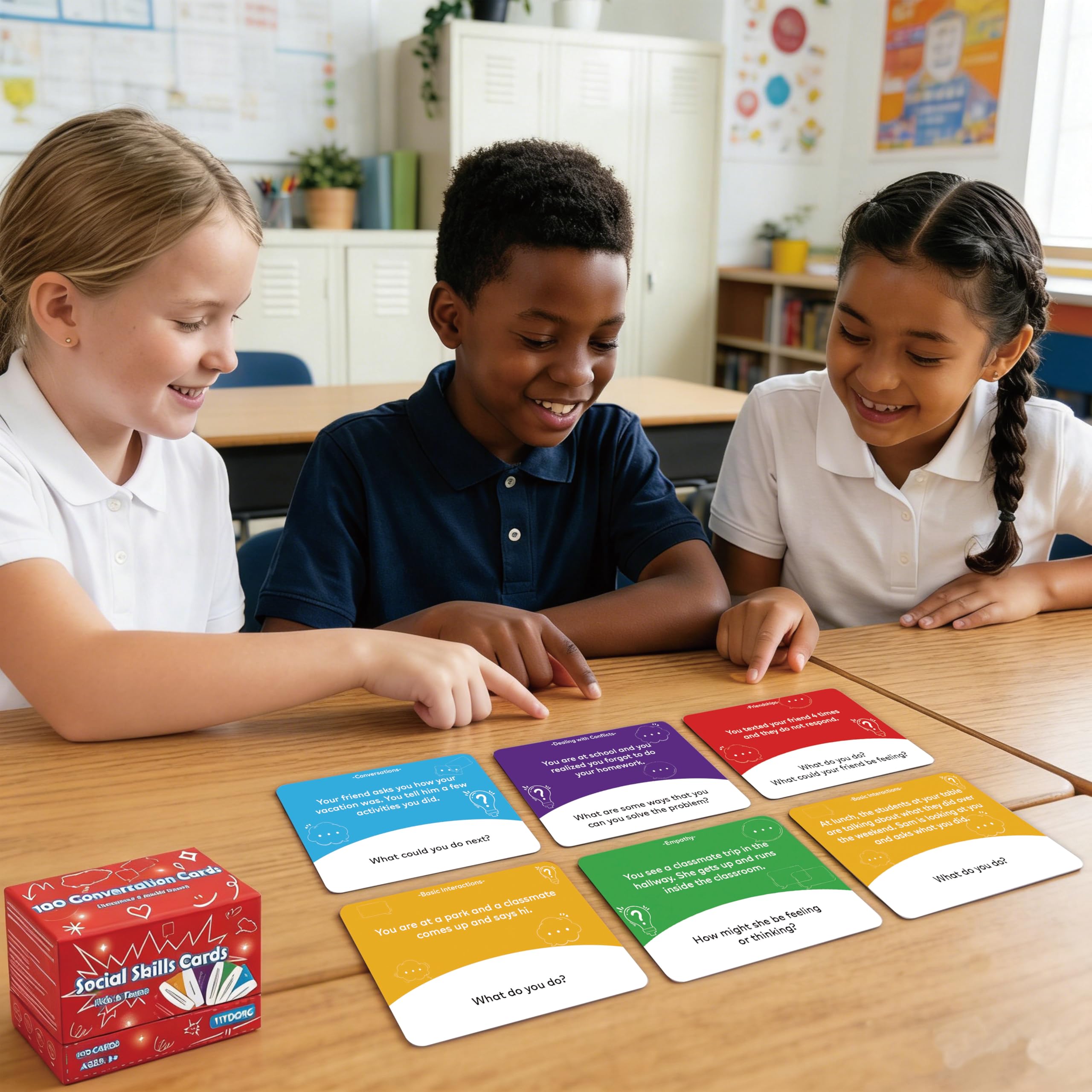 100 Social Skills Conversation Cards for Kids & Teens