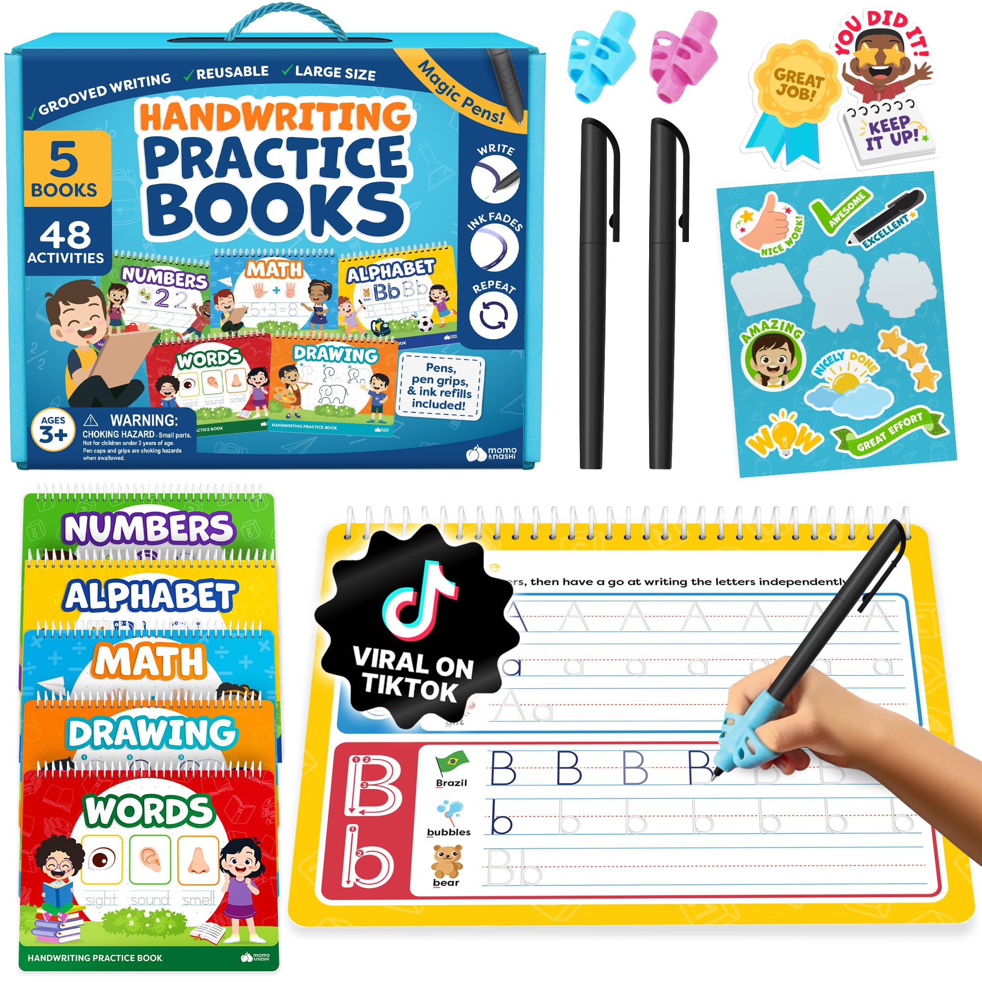 Magic Grooved Writing Practice Books for Kids 3-7